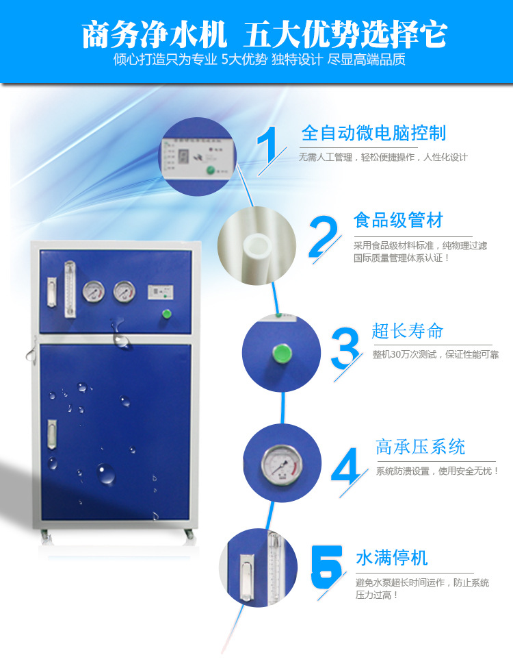 海潤德400加侖商務(wù)機(jī)學(xué)校工廠醫(yī)院車站商用售水機(jī)凈水機(jī)凈水器