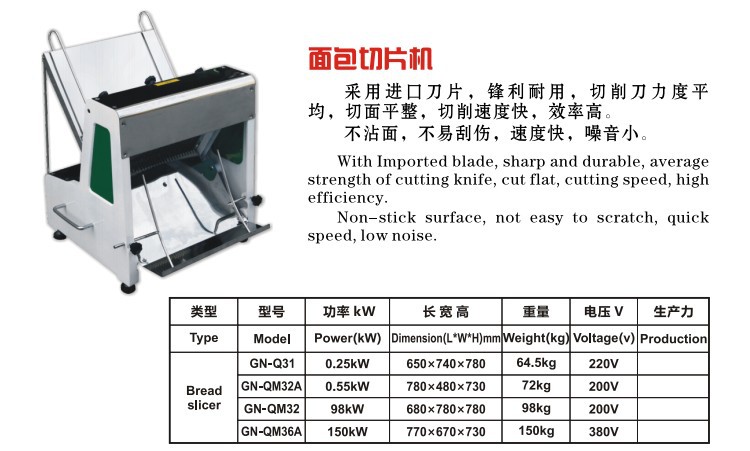 格能面包切片機商用 31刀切方包機吐司切片機面包房設備食品機械