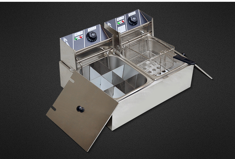 商用二合一組合電熱關(guān)東煮連炸爐 多功能電炸鍋油炸鍋廠家直銷