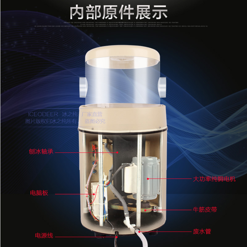 全自動(dòng)商用刨冰機(jī) 冰之純熱賣新品碎冰機(jī) 全國(guó)聯(lián)保包郵刨冰機(jī)