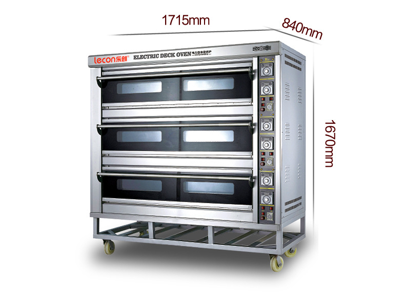 樂創大型面包烤爐 三層九盤商用烤箱 電烤箱蛋糕面包披薩蛋撻烘爐