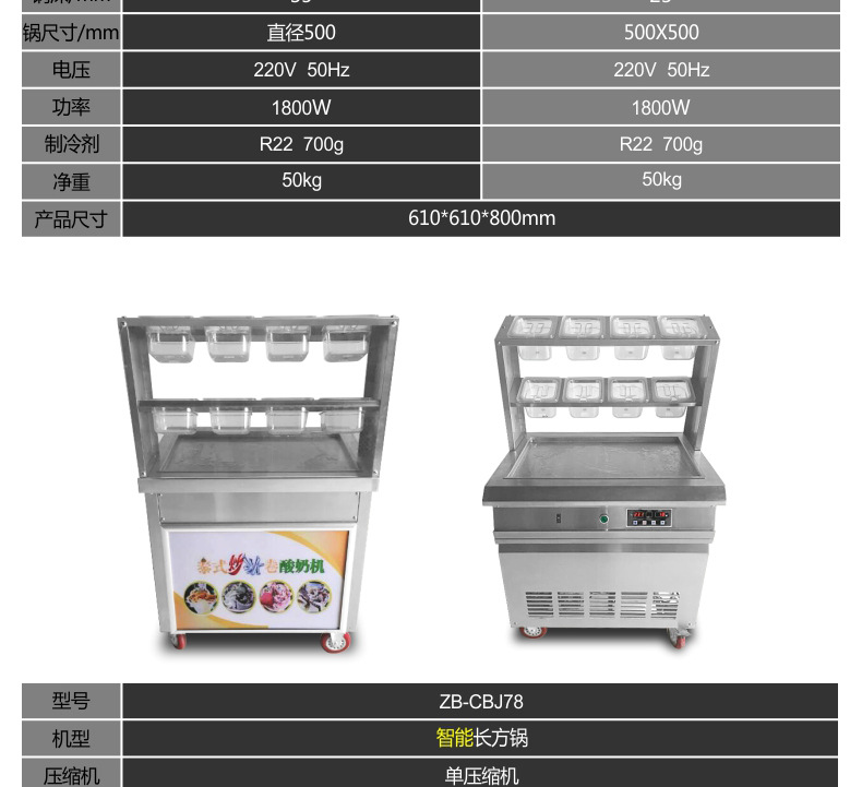 【包郵】炒冰機(jī)炒冰炒酸奶機(jī) 商用炒冰淇淋卷機(jī)炒冰機(jī) 鍋炒冰機(jī)