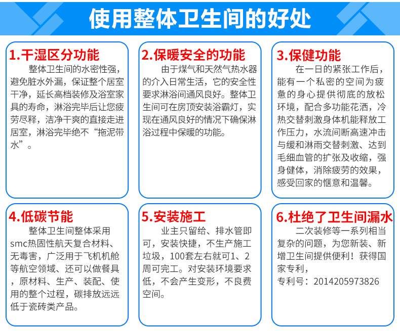 賓館集成整體衛生間 酒店集成整體淋浴房公寓出租房臨時快捷廁所