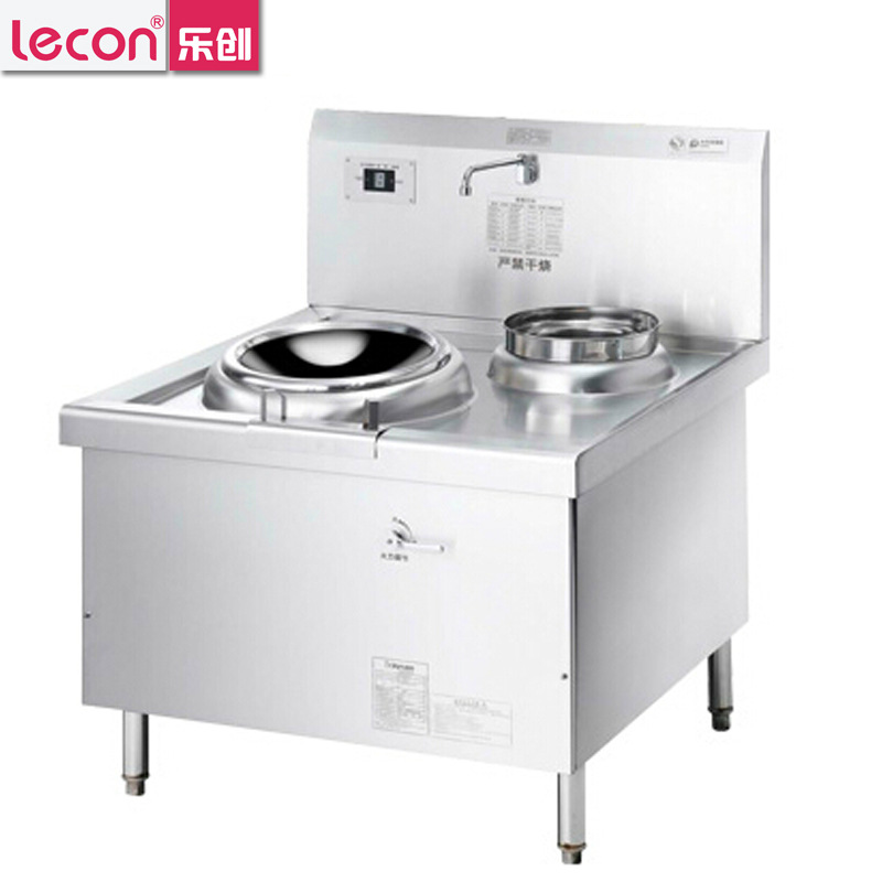 Lecon/樂創(chuàng)單頭單尾小炒灶電磁爐灶大功率商用電磁爐12KW15KW炒爐