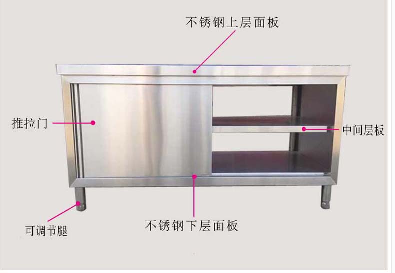 酒店食堂儲(chǔ)物柜 組裝工作臺(tái) 雙通打荷臺(tái) 單通打荷臺(tái)